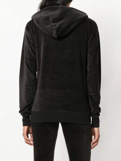 Shop Quantum Courage Je T'aime Lips Hoodie In Black