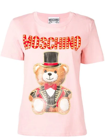 Shop Moschino Toy Bear T In Pink