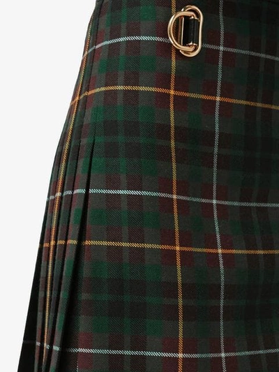 Shop Burberry Tartan Mini Kilt In Green