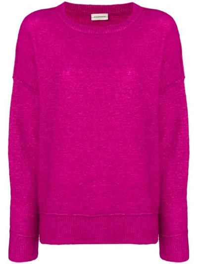 Shop By Malene Birger Long-sleeve Fitted Sweater - Pink