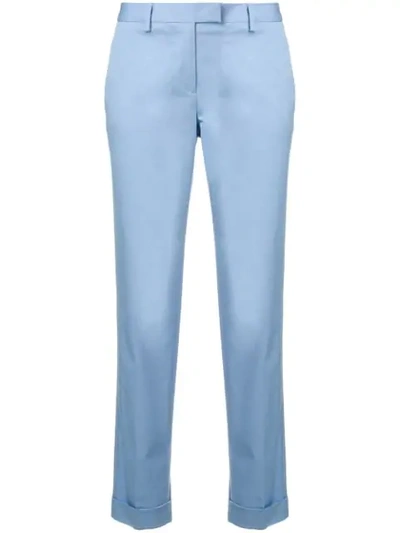 Shop Alberto Biani Slim-fit Trousers In Blue
