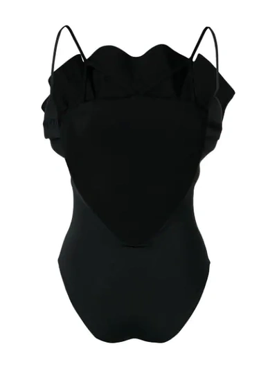 Shop Angelys Balek Ruffle Swimsuit - Black