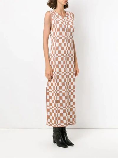 Shop Alcaçuz Jason Knitted Dress In Brown