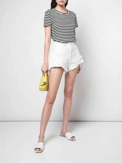 Shop Moussy Vintage Montclair Denim Shorts In White