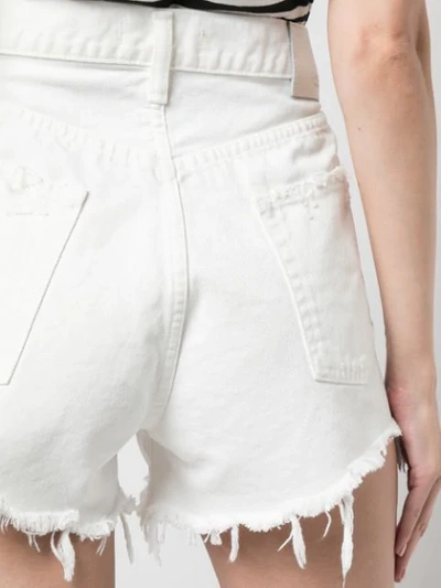 Shop Moussy Vintage Montclair Denim Shorts In White