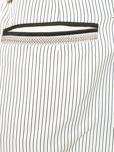 Pre-owned Balenciaga 2000's Striped Blazer In White