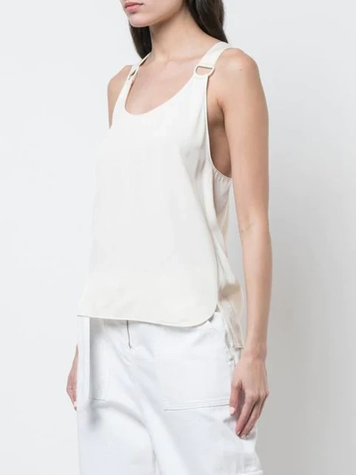 Shop Jonathan Simkhai Sleeveless Shift Top - Ecru