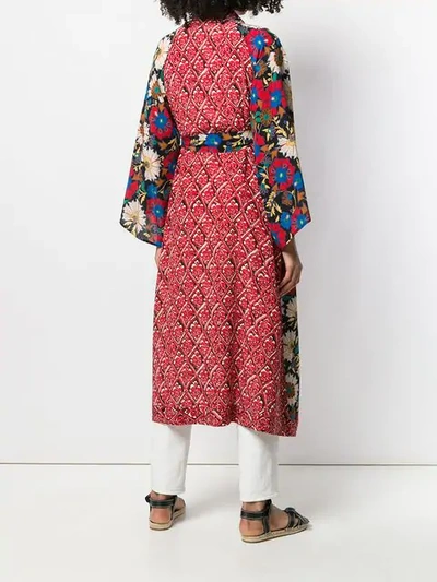 Shop Anjuna Kandela Floral Print Kimono In Red