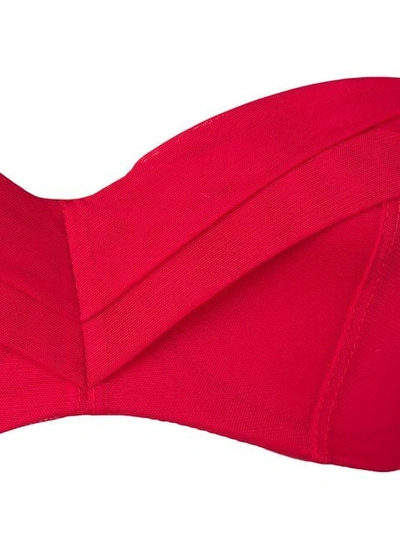 Shop Chantal Thomass Encens Moi Padded Bandeau Bra In Red