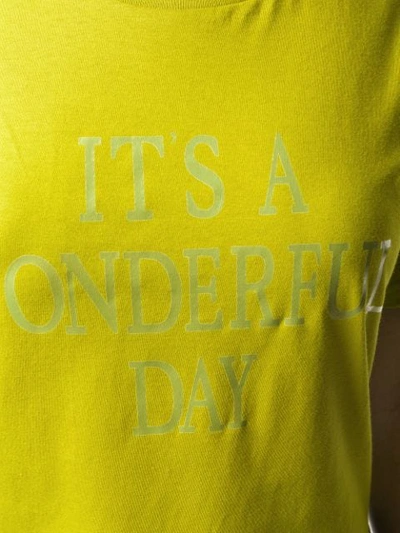 Shop Alberta Ferretti 'it's A Wonderfull Day' T-shirt In Green