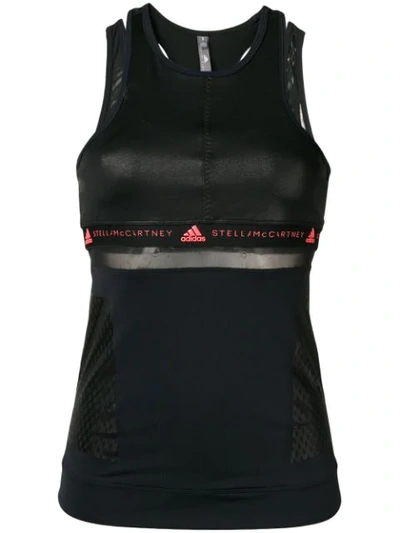 Shop Adidas By Stella Mccartney Esqueleto Run Tank Top In Black