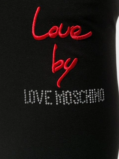 Shop Love Moschino Love By Leggings - Black