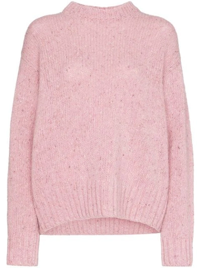 Shop Joseph Tweed Knit Jumper In Pink