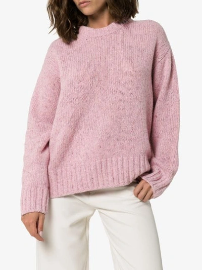 Shop Joseph Tweed Knit Jumper In Pink