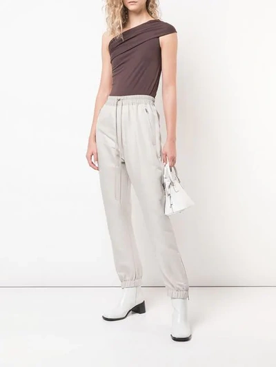 Shop Rick Owens Drawstring Trousers In Neutrals