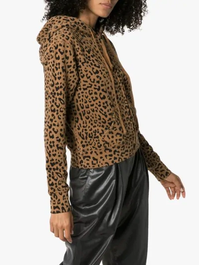 Shop Nili Lotan Callie Leopard-print Hoodie In Brown