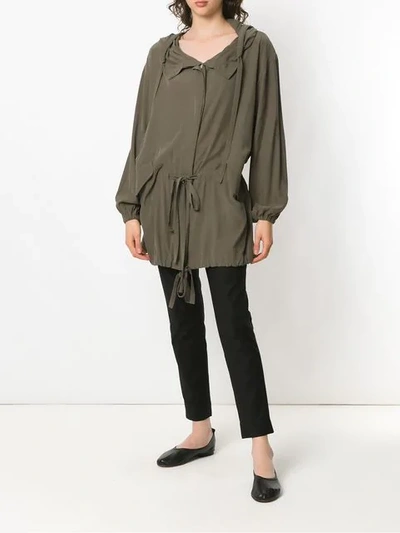 Shop Andrea Marques Pockets Cape In Green