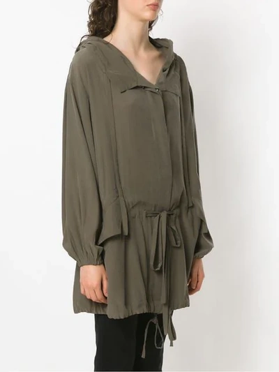 Shop Andrea Marques Pockets Cape In Green