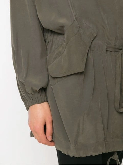 Shop Andrea Marques Pockets Cape In Green