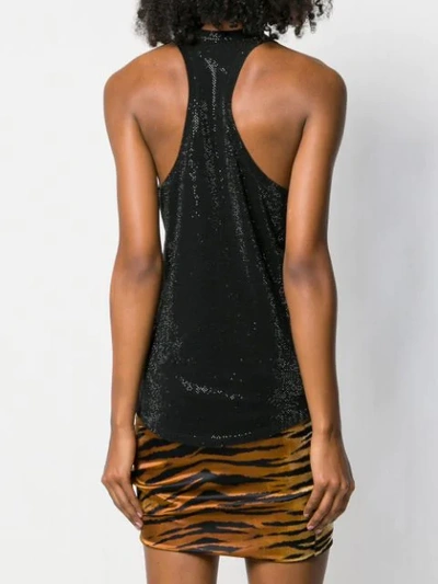 Shop Alexandre Vauthier Perforated Tank Top In Black