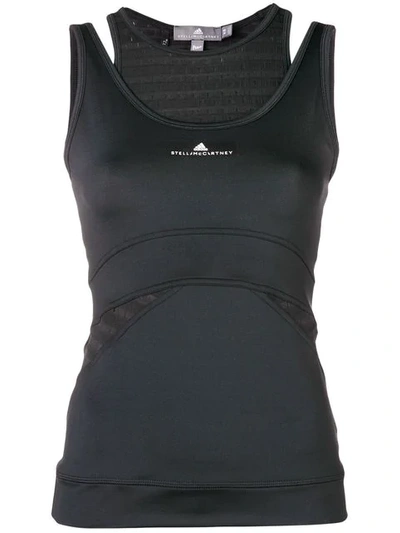 Shop Adidas By Stella Mccartney Training Layered Tank Top In Black