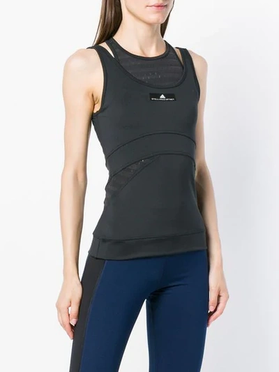 Shop Adidas By Stella Mccartney Training Layered Tank Top In Black