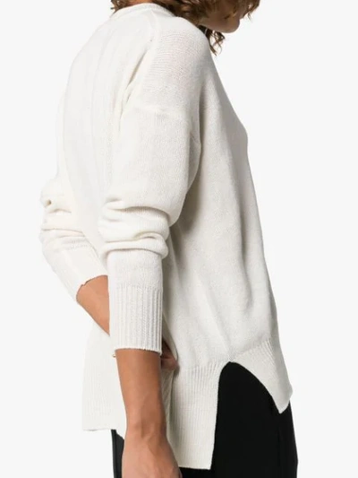 Shop Jil Sander Knitted Cashmere Jumper In Neutrals