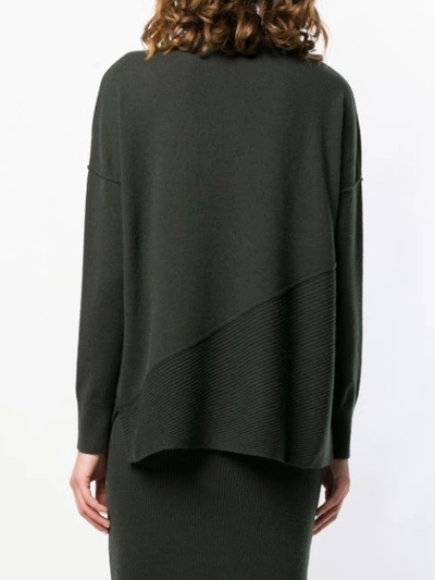 Shop Allude Round Neck Jumper In Green