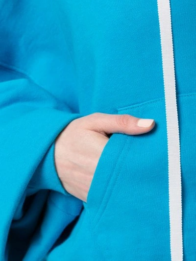 Ben Taverniti Unravel Project Hooded Bomber Jacket In Blue