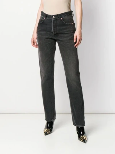 Shop Balenciaga Standard Jeans In Black