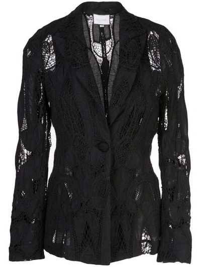 Shop Alexis Durham Lace Blazer In Black