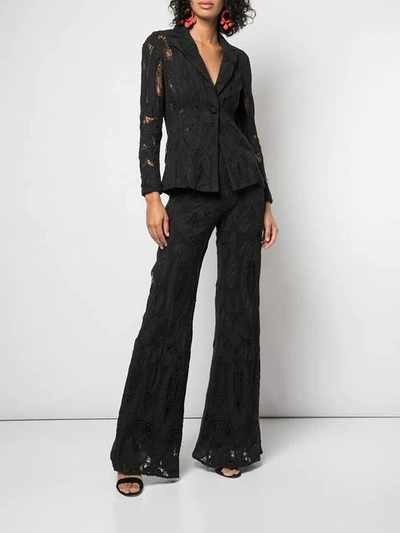 Shop Alexis Durham Lace Blazer In Black