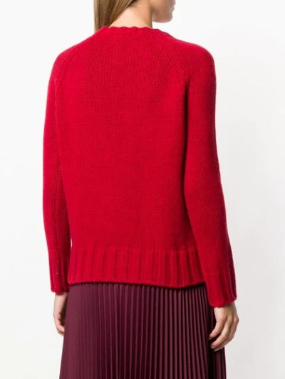 Shop Aragona Wide Neck Sweater - Red