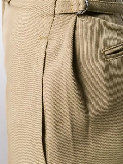 Shop Acne Studios Paper Bag Trousers In Neutrals