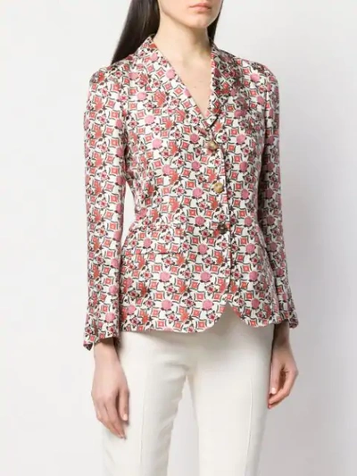 Shop Alberto Biani Regular Fitted Jacket In Neutrals