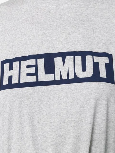 Shop Helmut Lang Box Logo T In Grey Melange