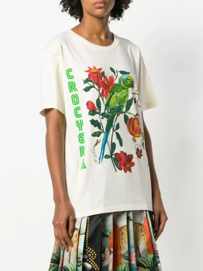 Shop Gucci Printed T-shirt In White