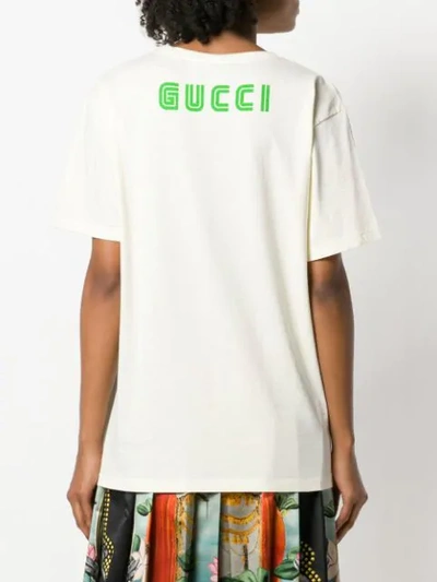 Shop Gucci Printed T-shirt In White