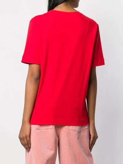 Shop Love Moschino Red Logo T