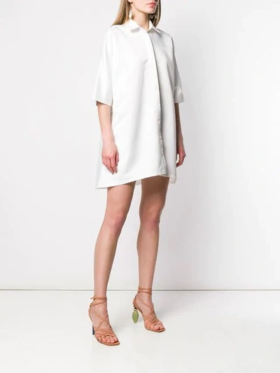 Shop Styland Oversized Shirt Dress In White