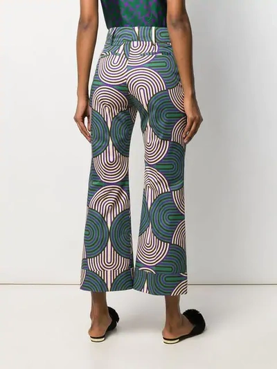 Shop La Doublej Hendrix Printed Trousers In Green