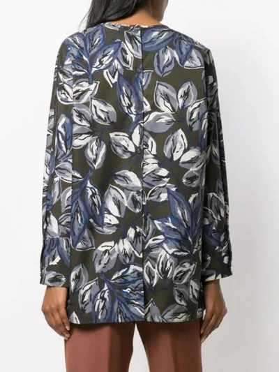 Shop Max Mara 's  Bluse Mit Blumen-print - Grün In Green