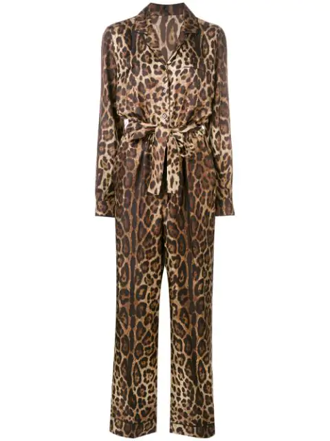 leopard print pantsuit