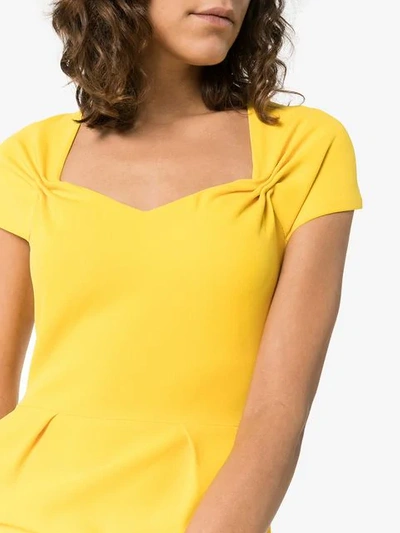 Shop Stella Mccartney Amal Cap Sleeve Midi Dress In Yellow