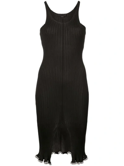 Shop Alexander Wang Split Front Dress In Black