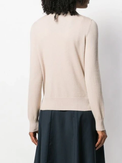 Shop Joseph Ribbed Sweatshirt In Neutrals