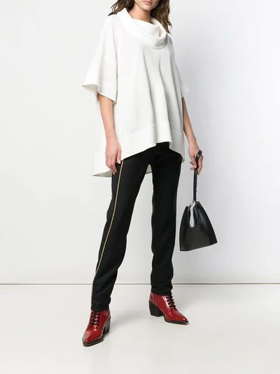 Shop Givenchy Cowl Neck Top In White