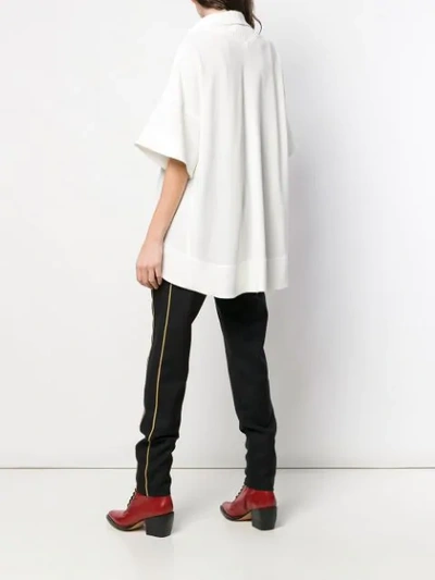 Shop Givenchy Cowl Neck Top In White