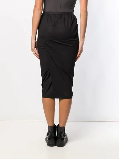 Shop Rick Owens Panelled Pencil Skirt In Black