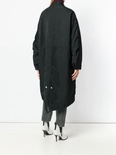 Shop Givenchy Oversized Parka Coat In 001 Black